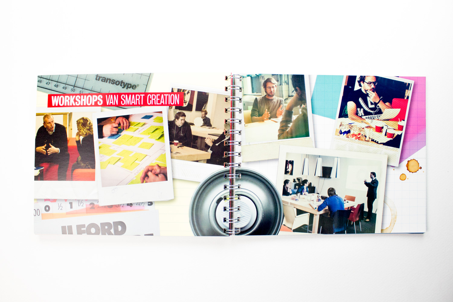 Ontwerp boek The Smart Story, spread ‘workshops’ | Studio Index