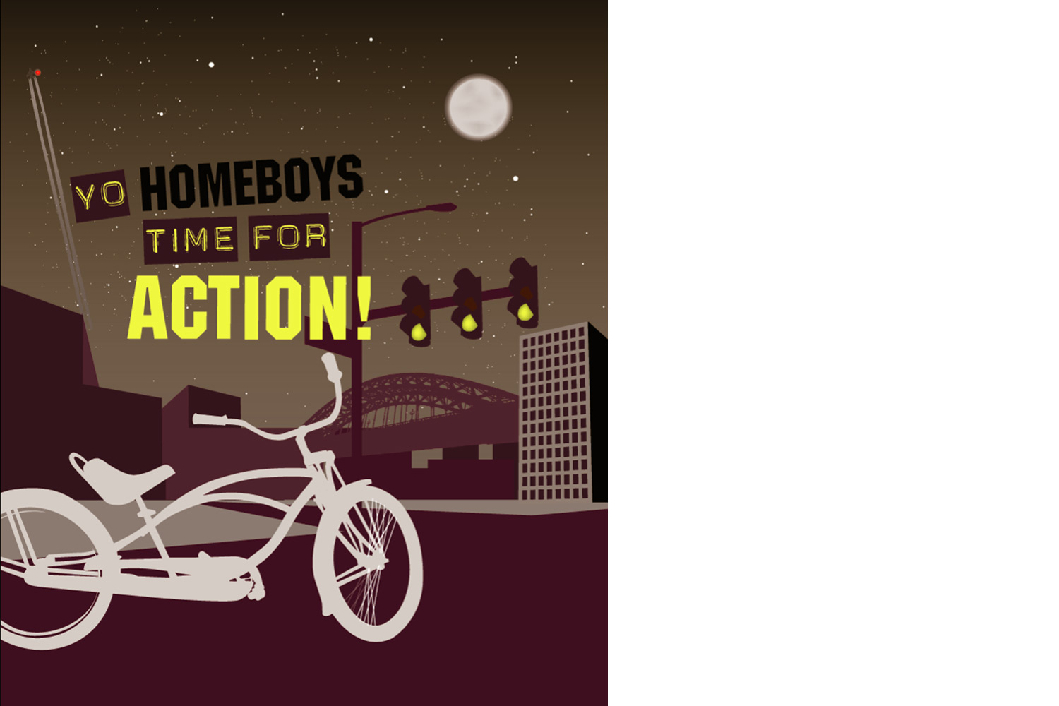Ontwerp prints Tastik fietstassen, illustratie ‘homeboys’ | Studio Index