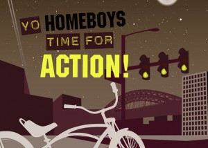 Ontwerp prints Tastik fietstassen, illustratie uitgelicht ‘homeboys’ | Studio Index